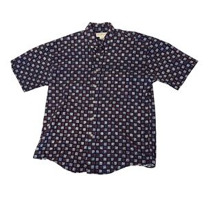 Natural Issue Short Sleeve
Button‎ Up 90s Men's Checkered Cotton Shirt Sz L